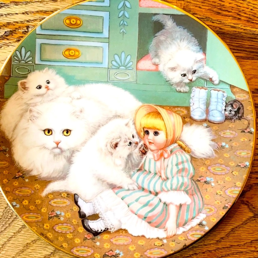 Vintage “Captive Audience” Country Kitties Plate Gre Gerardi Hamilton 1988